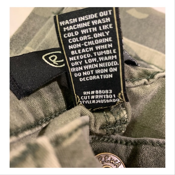REWASH Jeans Camo-print Jeans Juniors Size 1 - Picture 13 of 16
